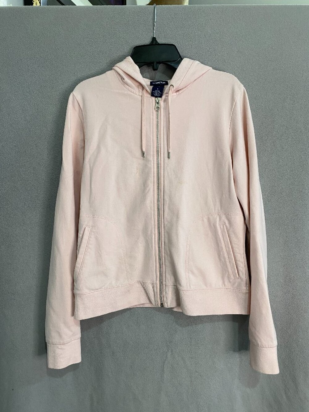 GAP Stretch Baby Pink Zip Up Hoodie Small Y2K Vintage 2004 Casual Cozy